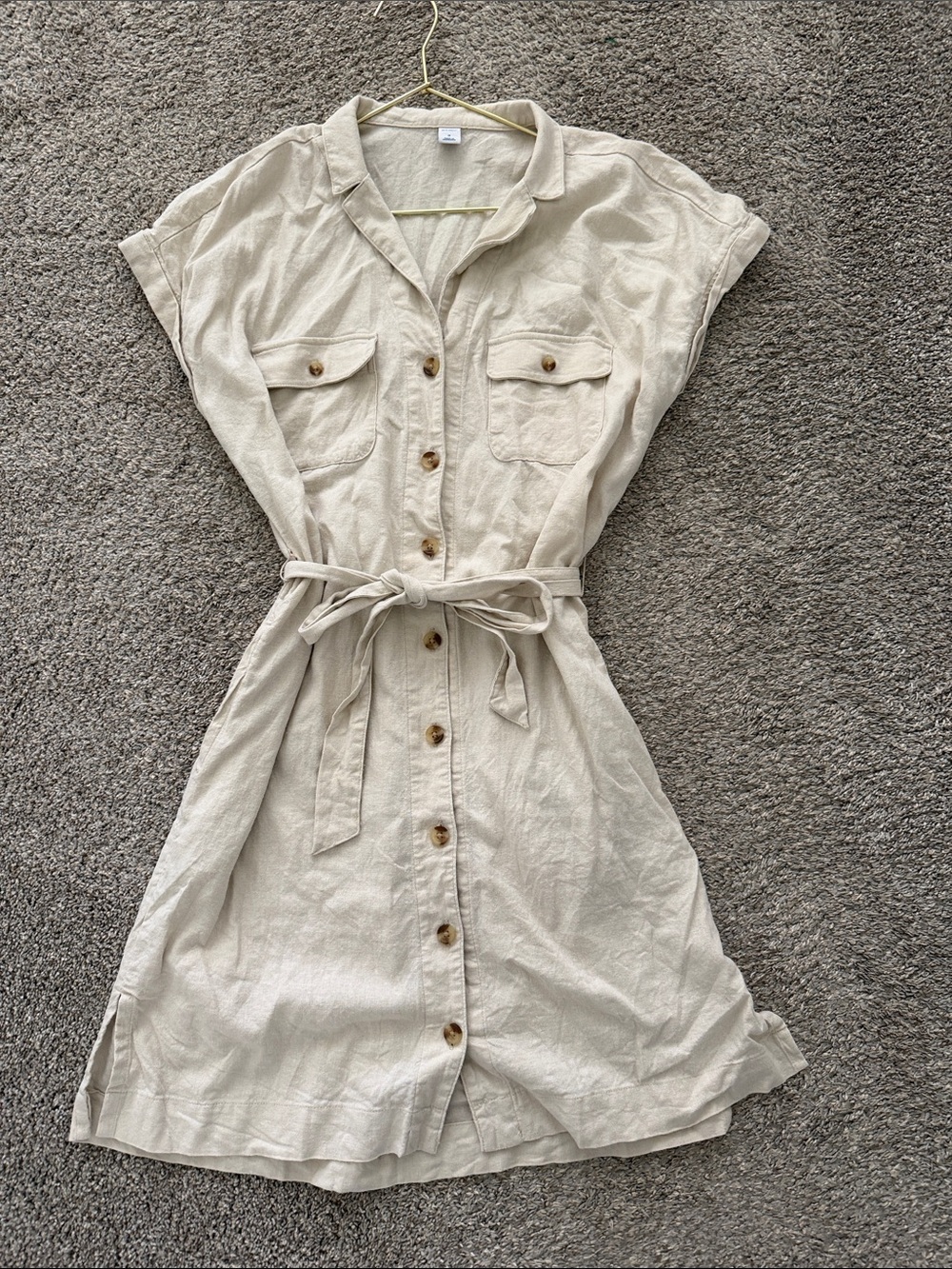 Old navy linen button down dress